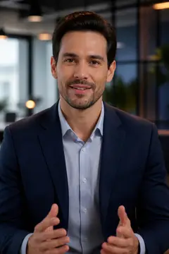 Apresentador falando o meu texto