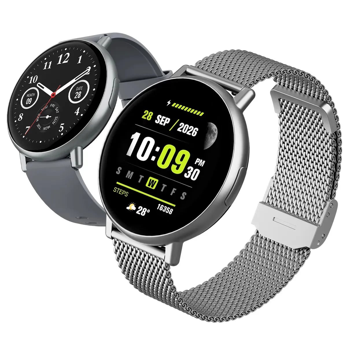 Relógio Smartwatch Forestory R1 Smart Watch Inteligente Redondo Bluetooth Ip68 À Prova D'água Notificações Chamadas Relogio Corrida com Android e iOS Com 2 Puls — Smartwatches e Acessórios
