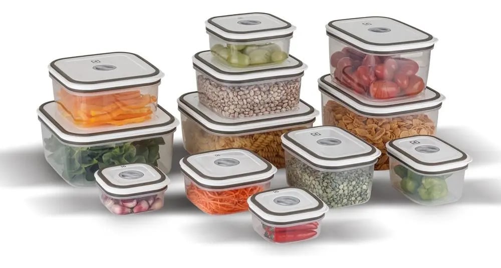 Electrolux Kit 12 Potes Herméticos de Plástico Retangulares — Cozinha