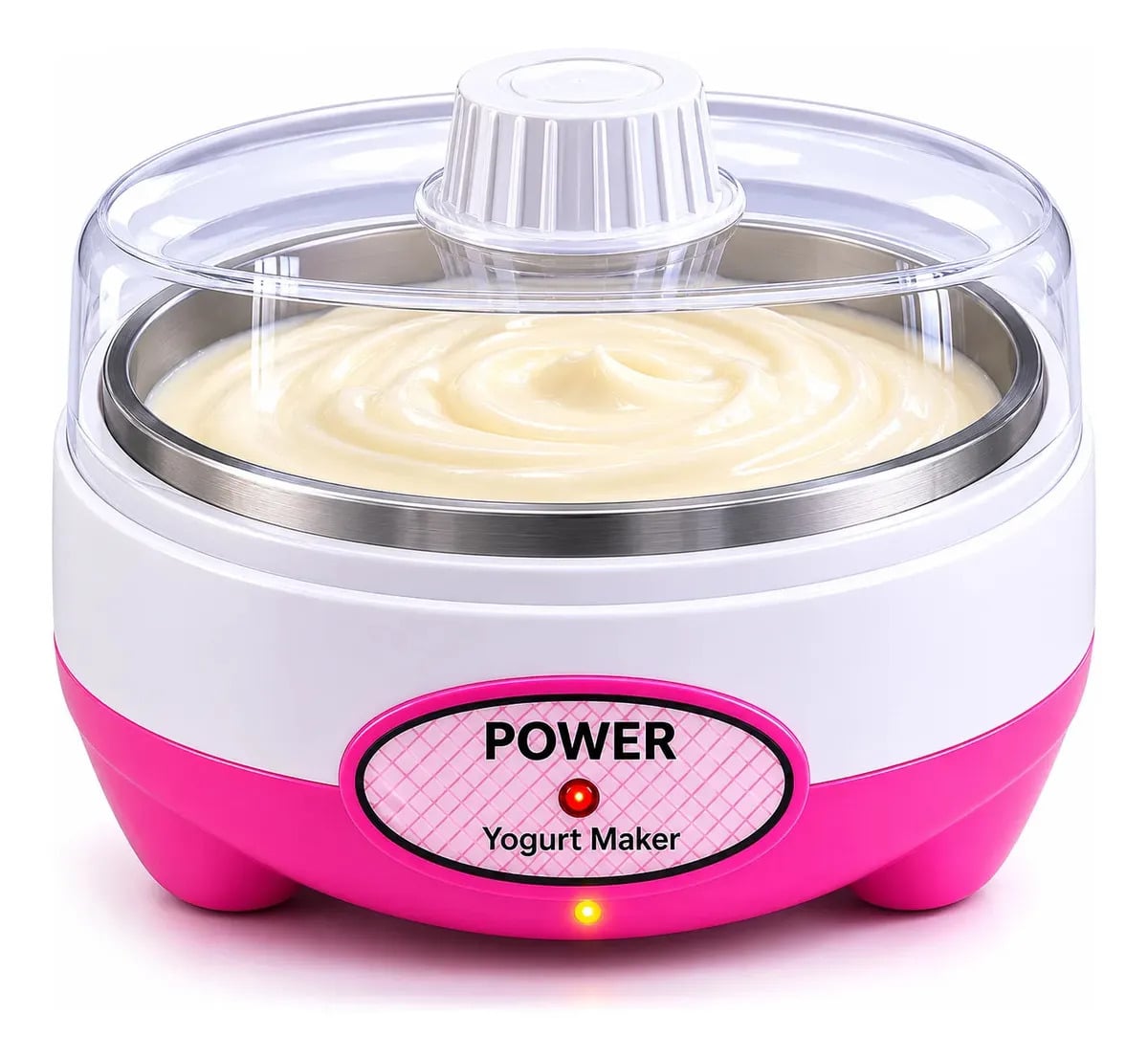 Máquina Fazer Iogurte Natural Grego Iogurteira Elétrica 1l Rosa — Eletros de cozinha