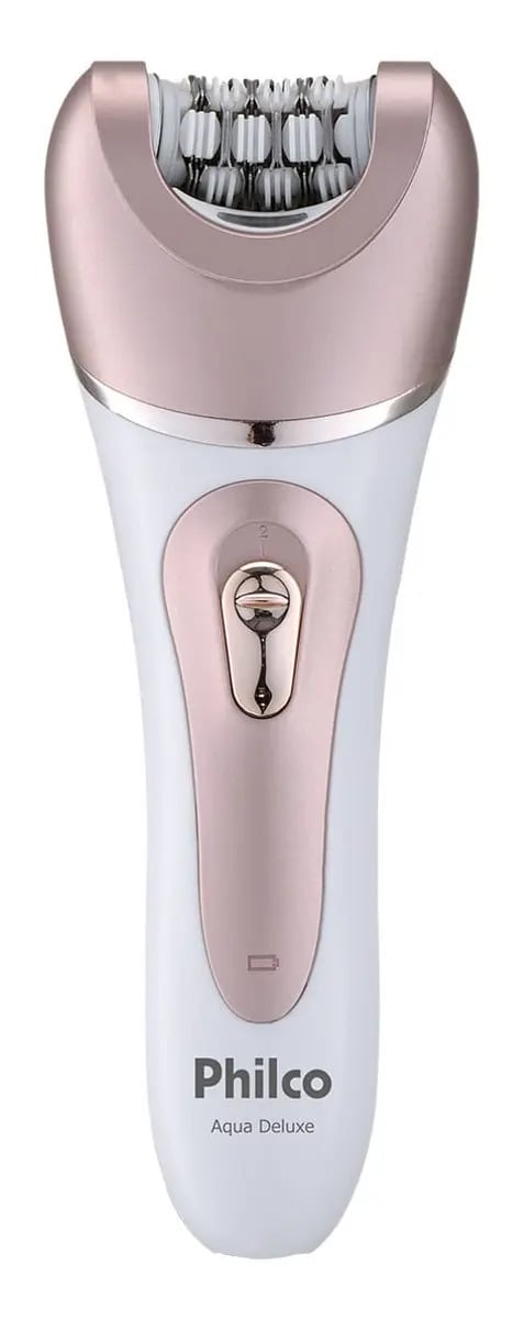 Depilador Philco Aqua Deluxe Pdp01r Branco E Rosa 110v/220v Rosa-pálido — Depilação