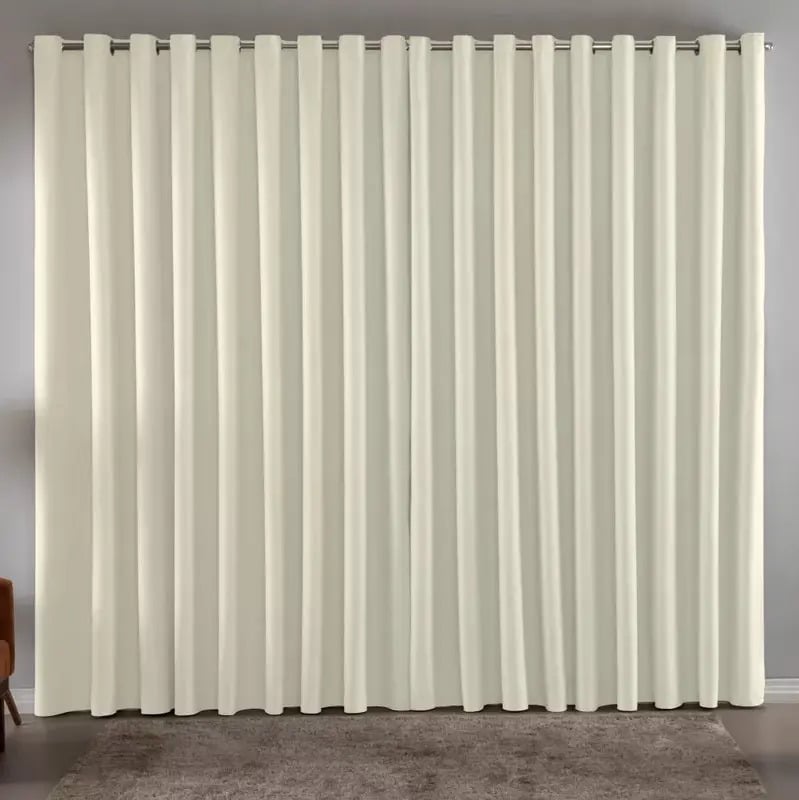 Cortina Blackout Em Tecido 3,00x2,80 Corta Luz Cor Palha — Enfeites e Decoração da Casa