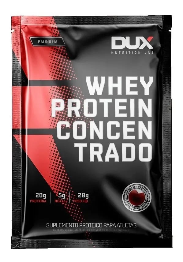 WHEY PROTEIN CONCENTRADO - SACHÊ 28G BAUNILHA DUX NUTRITION — Supplements