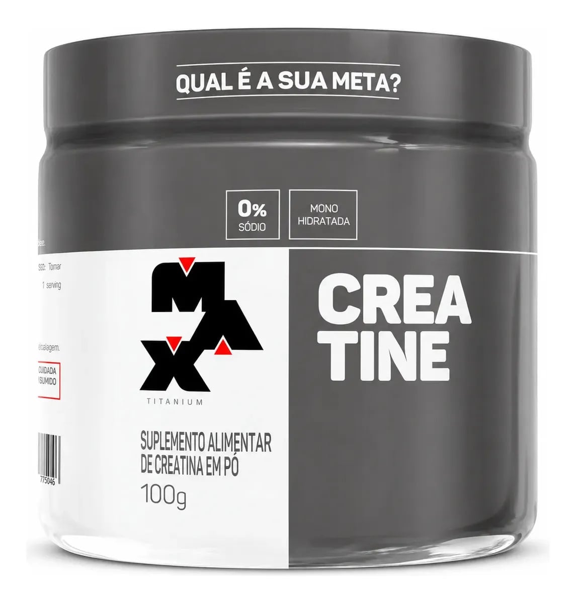Creatina 100g Creatina Monohidratada Max Titanium Sem Sabor Alta Pureza — Suplementos Alimentares