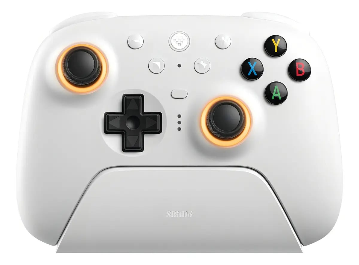 Controle Sem Fio 8bitdo Ultimate 2 Gatilhos Hall Tmr Pro Cor Branco — Controles para PC e celular