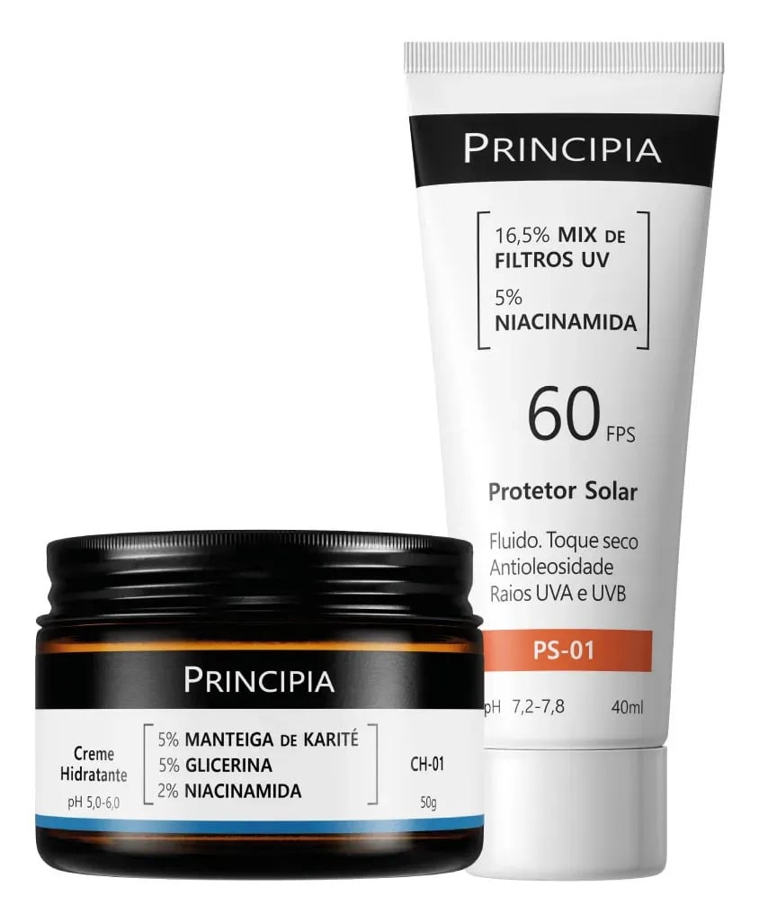 Principia Kit Hidratação E Proteção Facial Ch-o1 + Ps-01 Todo Tipo De Pele Dia/noite — Cuidados com a Pele