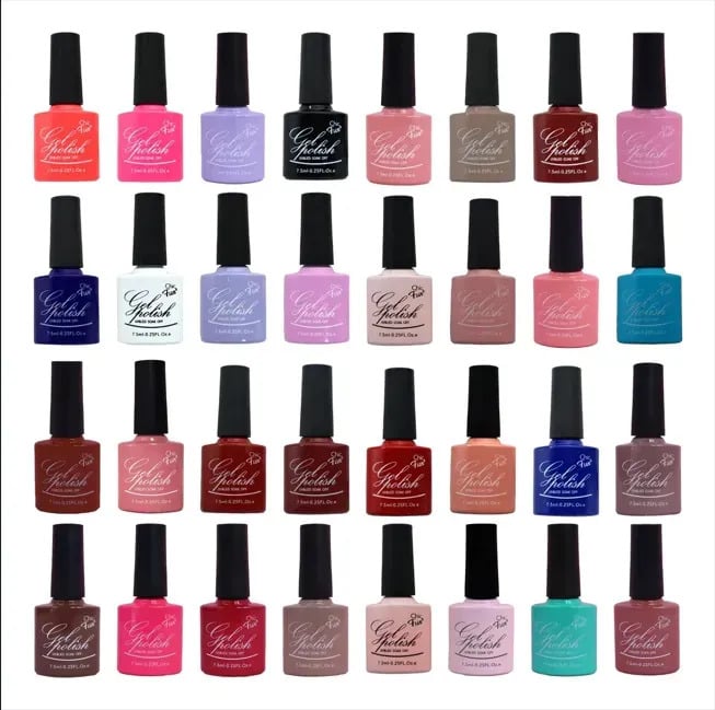 Kit 10 Esmaltes em Gel Chic & Fun 7.5ml para Unhas UV e LED — Manicure e Pedicure