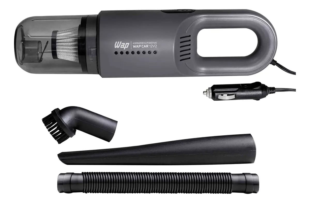 Aspirador Automotivo Portátil WAP CAR Filtro HEPA Cabo de 3,7m 180W 12V2 — Limpeza Automotiva