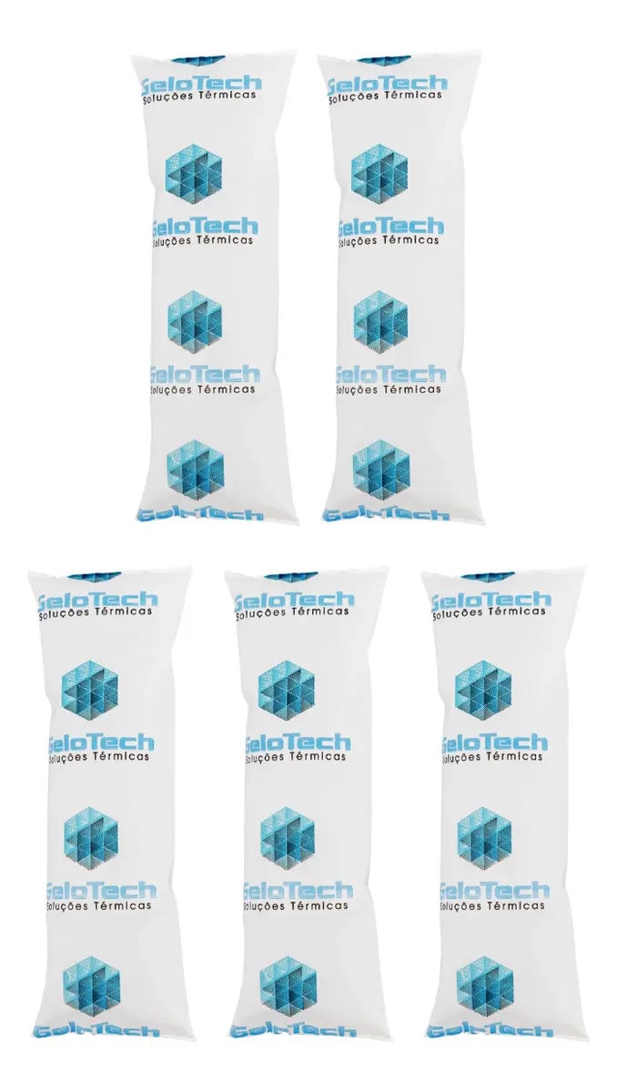 Kit 5 Gelo Gel Artificial Reutilizável Flexível 45g Cor Azul-marinho — Cozinha