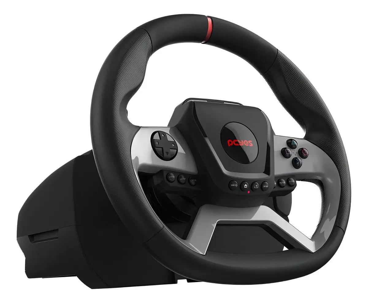 Volante Gamer Pcyes W270 Para Pc, Xbox E Playstation Force Feedback, Pedais E Câmbio, Usb — Volantes e pedais