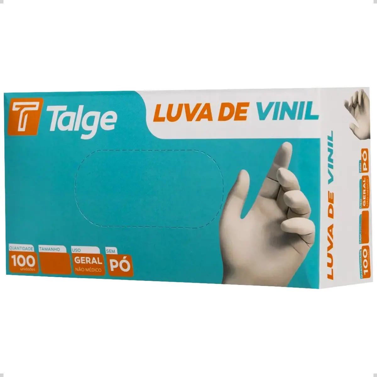Luvas descartáveis Talge Vinil sem pó cor transparente tamanho P x 100 unidades — Equipamento Médico