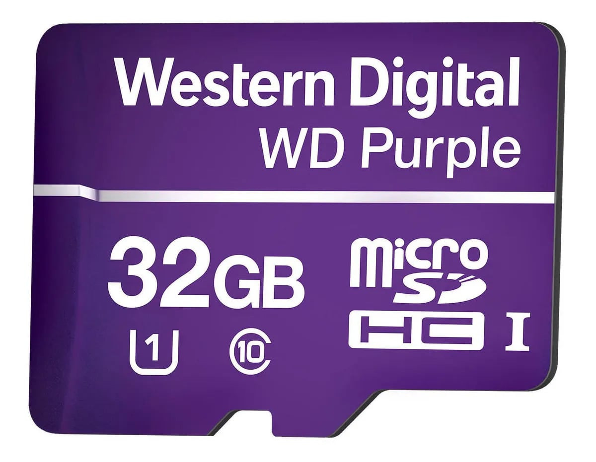 Cartão Micro Sd 32gb 16tbw Western Digital Purple — Acessórios para Celulares