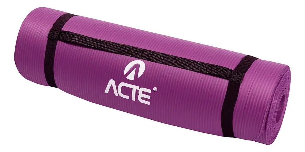 Tapete Para Exercícios Resistente Confort 180cm Roxo Acte Sports - Resistente - Antiderrapante — Fitness e Musculação