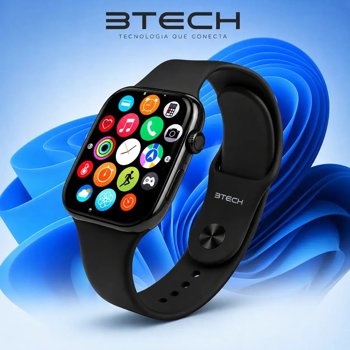 Smartwatch S10 Série 10 Relógio Digital Masculino Feminino Resistente A Agua Caixa Preta Com 2 Pulseiras Smartwatch Completo Compatível Android E Ios Monitor At — Smartwatches e Acessórios