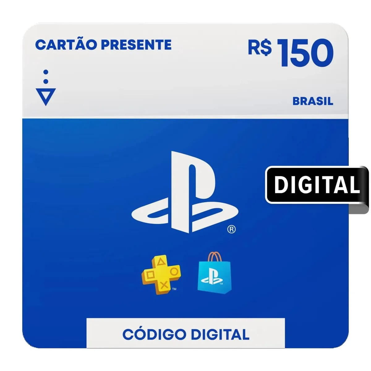 Sony PlayStation Store Gift Card R$ 150 (Digital) — Acessórios para PC Gaming
