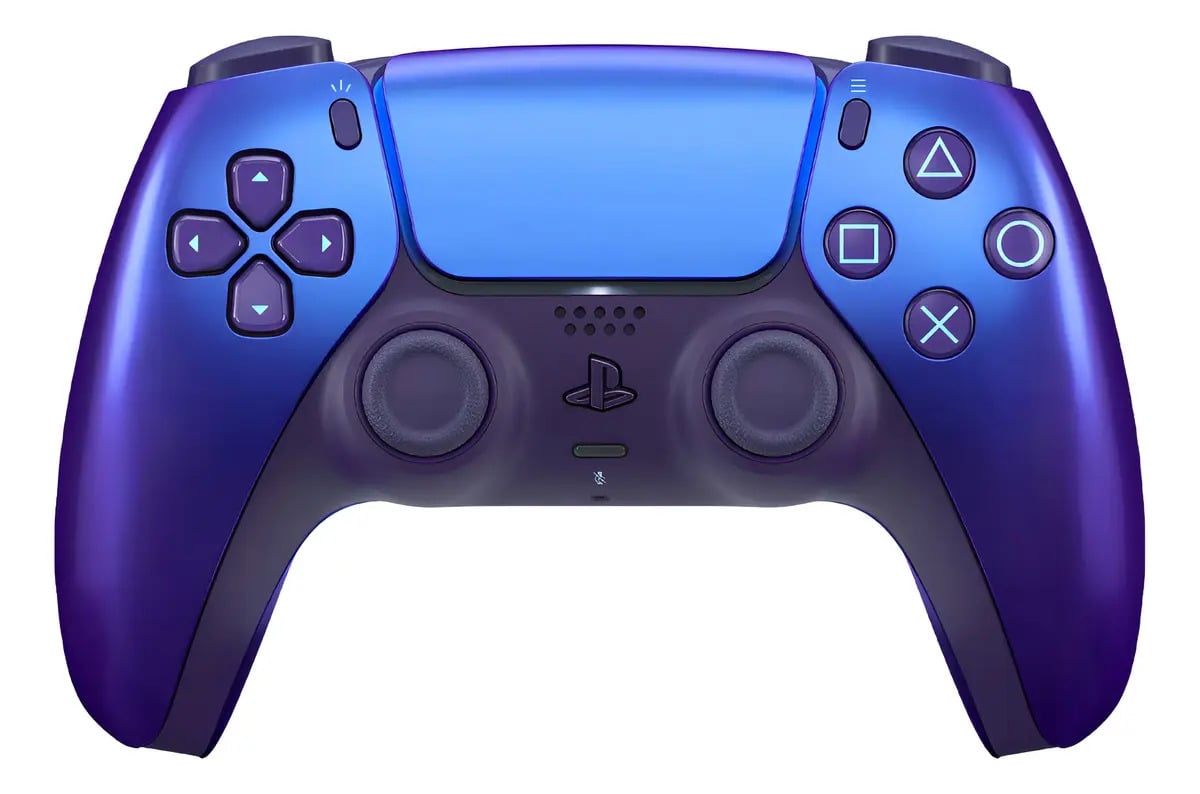 Controle Sem Fio Dualsense Playstation 5 Chroma Indigo Cor Azul — Controles de console