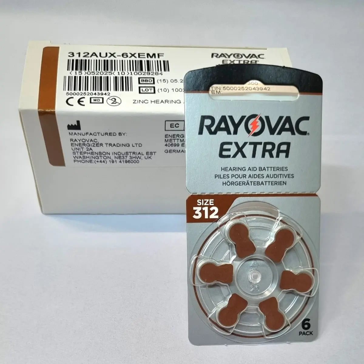 Rayovac Extra Advanced 312 pilha botão 6 unidades — Pilhas e Carregadores