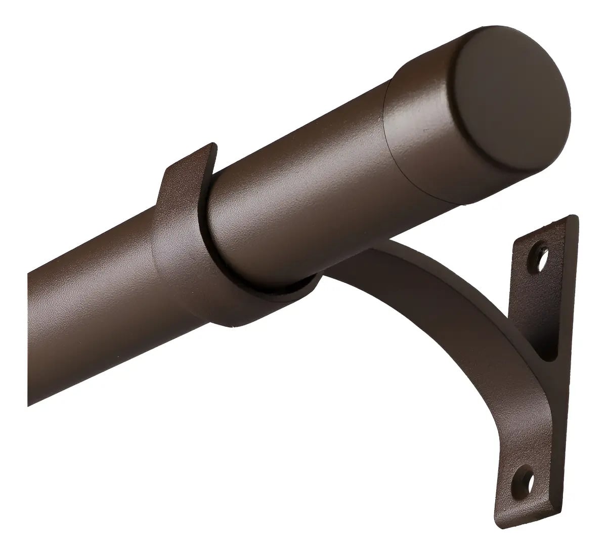 Kit Varão Cortina Completo 2,5m 28mm Alumínio Marrom — Enfeites e Decoração da Casa