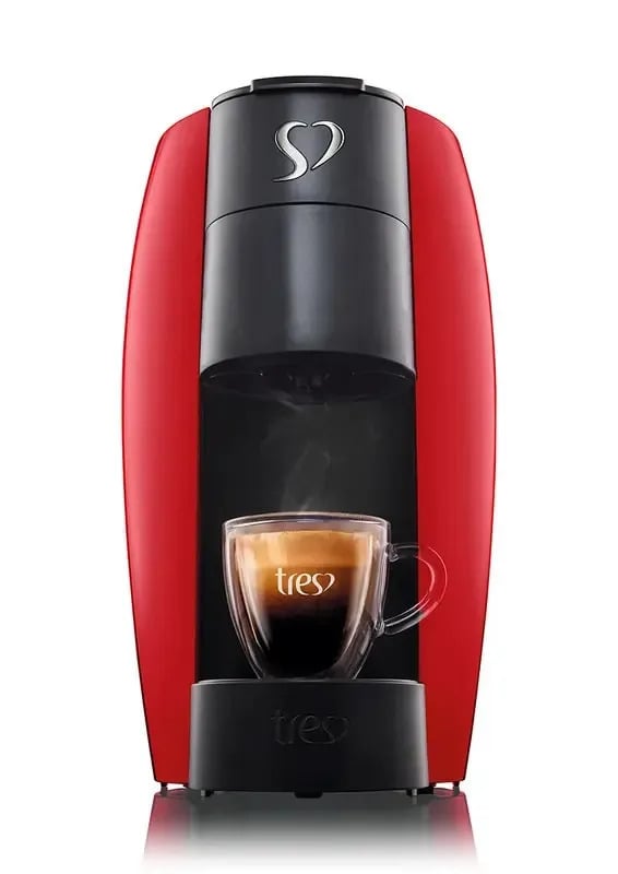 Cafeteira Tres Automática Lov Vermelha Vermelho — Eletros de cozinha