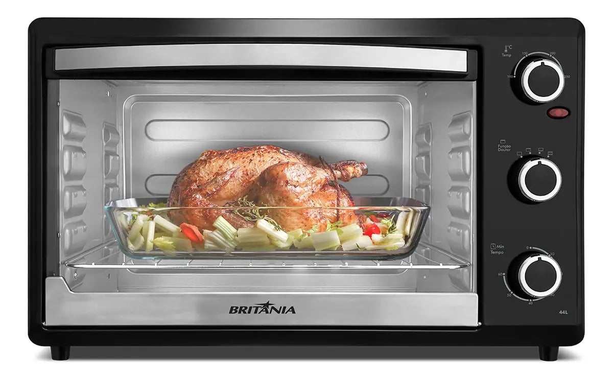 Forno Elétrico Britânia 44L Preto Dupla Resistência 1500W BFE44P 127V — Eletros de cozinha
