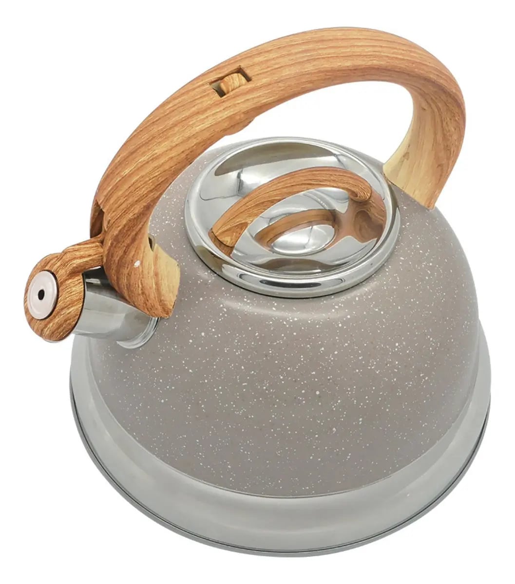 Chaleira Com Apito Brinox 2,7 L Roma Areia — Cozinha