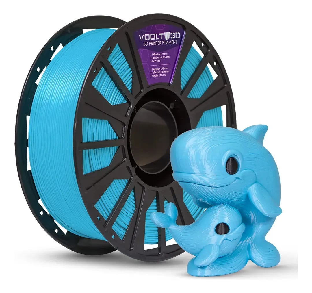 PLA Azul Cyan 1Kg Filamento Voolt3D Para Impressão 3D High Speed Impressoras 3D Peças Decorativas Modelos Personalizados Enfeites e Miniaturas Voolt3D — Impressão