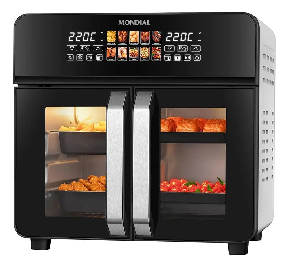 Air Fryer Forno 25l French Door Mondial - AFDO-25L-FD — Eletros de cozinha