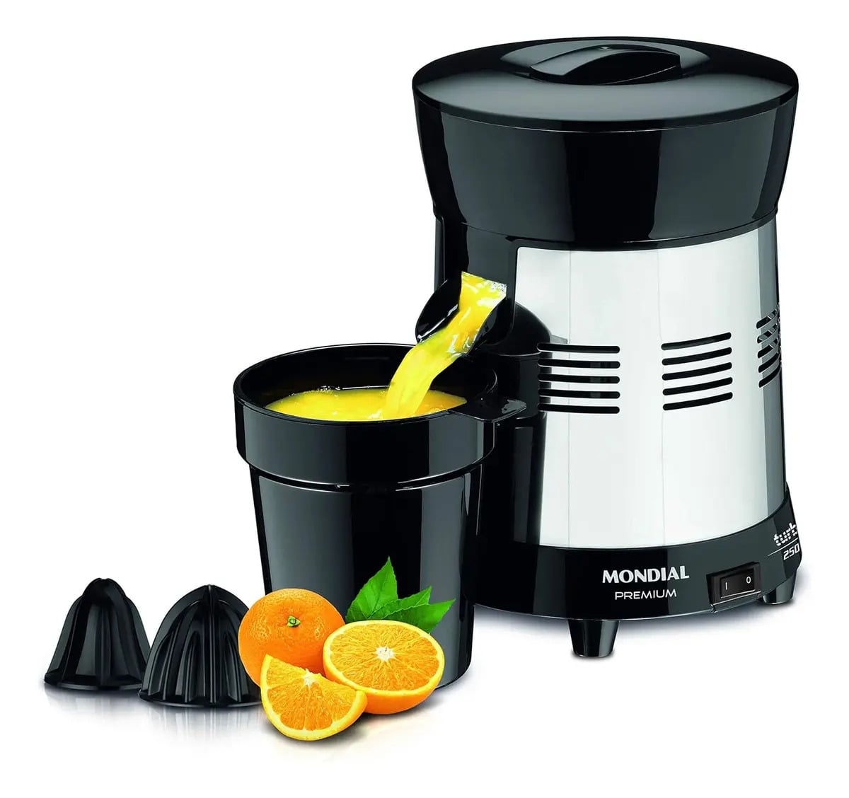 Extrator De Frutas Mondial Turbo Premium Preto 250w Bivolt Preto — Eletros de cozinha