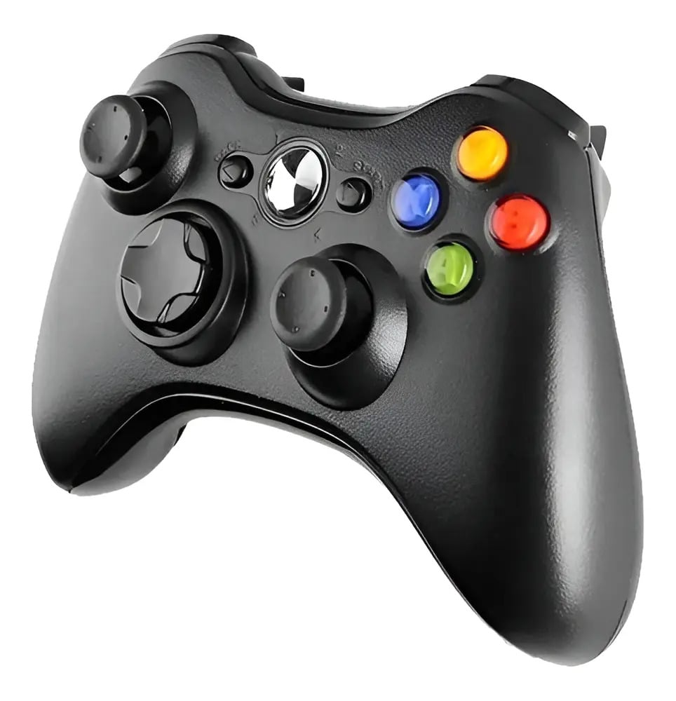 Controle Xbox 360 Sem Fio Preto Compatível Pc Video Game — Controles de console
