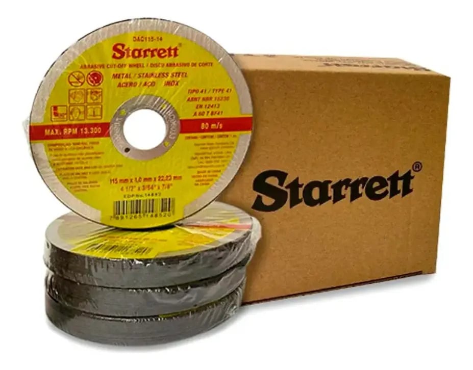 48 Peças Disco De Corte Extra Fino 4.1/2 X 1mm X 22,23 mm Starrett — Acessórios para Ferramentas