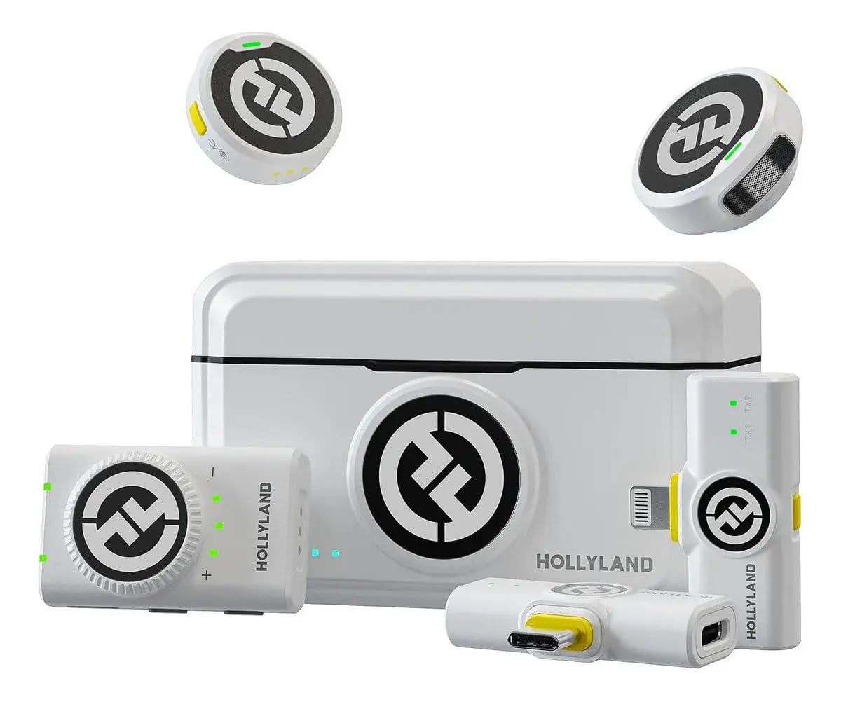 Microfone Hollyland Lark M2 Lark M2 Combo Branco Branco — Acessórios para Câmeras