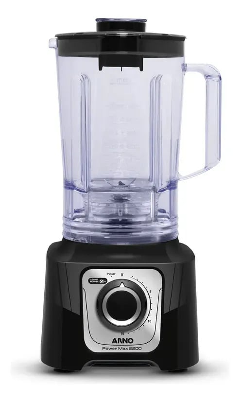 Liquidificador Arno Power Max de 3.1 L e 2200W com 15 Velocidades Preto — Eletros de cozinha
