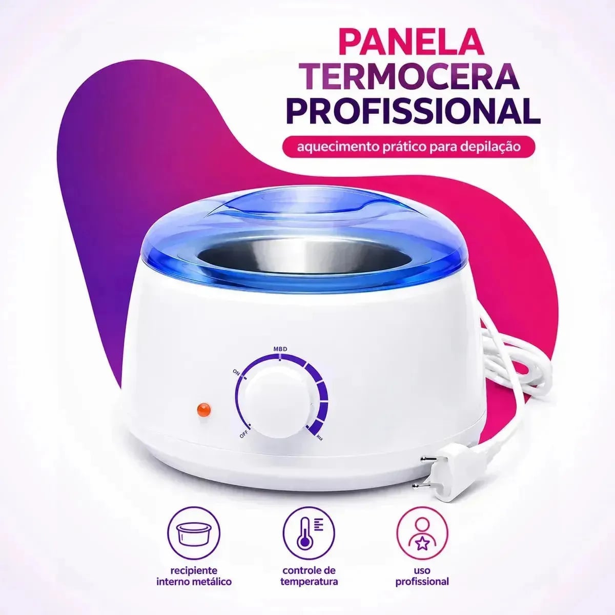 Panela Cera Quente Aquecedor Elétrica Depilação Termocera BMED — Depilação