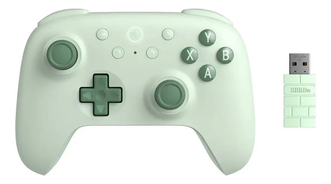 Controle Sem Fio 8BitDo Ultimate 2C Bluetooth Verde para Android e Windows — Controles para PC e celular