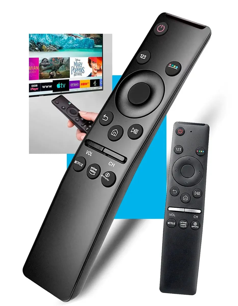 Controle Remoto Casenn para Smart TV Samsung 4K com Netflix, Prime Video e Google Play — Controles Remotos