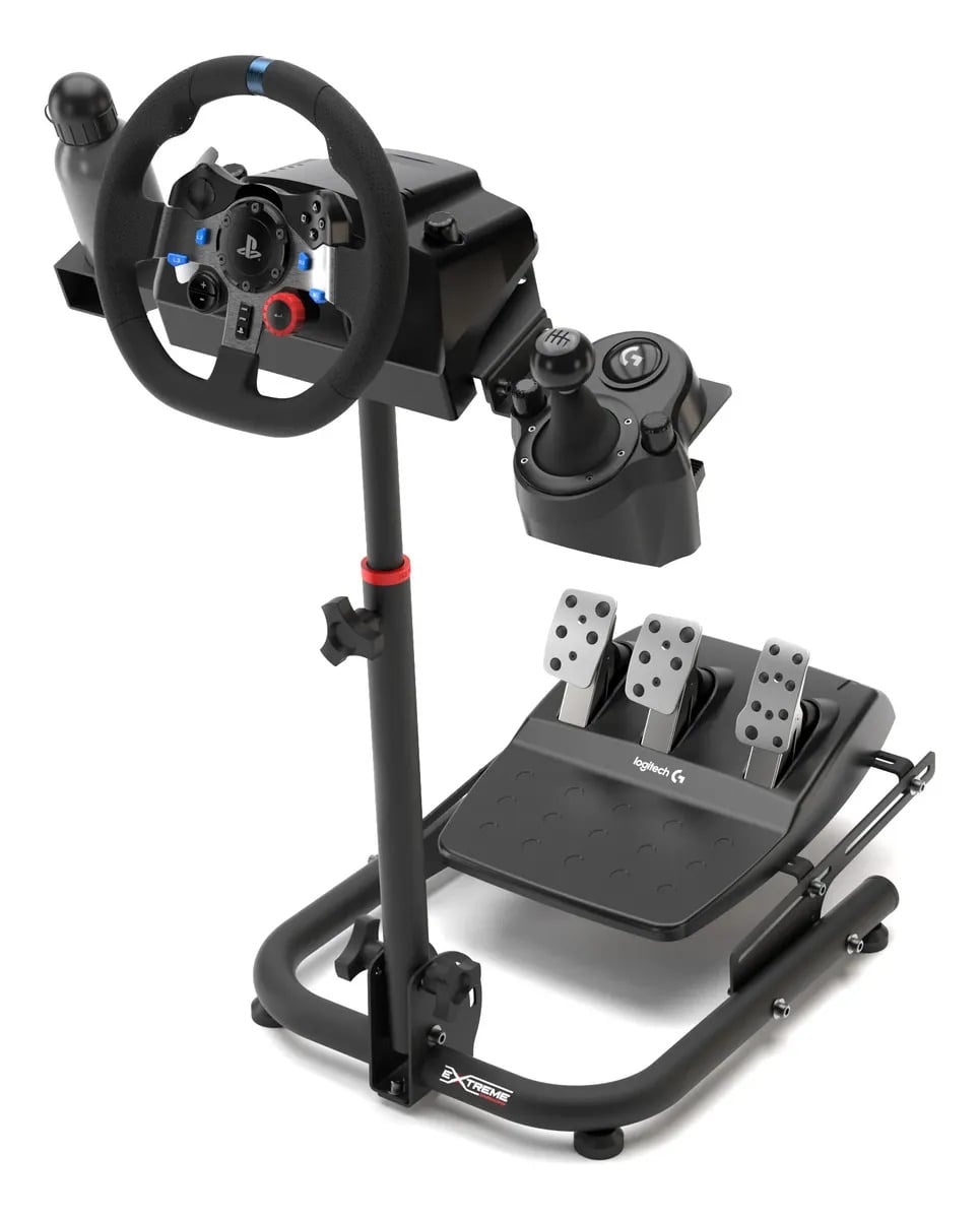 Suporte Volante SPRO Extreme Simracing Preto Compatível Logitech G29 G920 G923 Fanatec Simagic Thrustmaster Simulador Corrida — Volantes e pedais