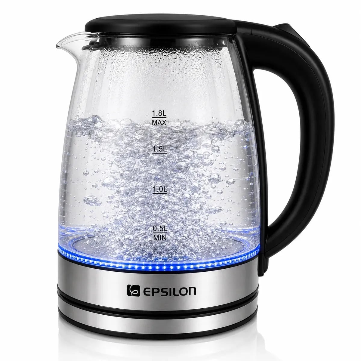 Chaleira eletrica vidro Epsilon Eps-2906 esquentar agua leite 1,8L jarra — Eletros de cozinha