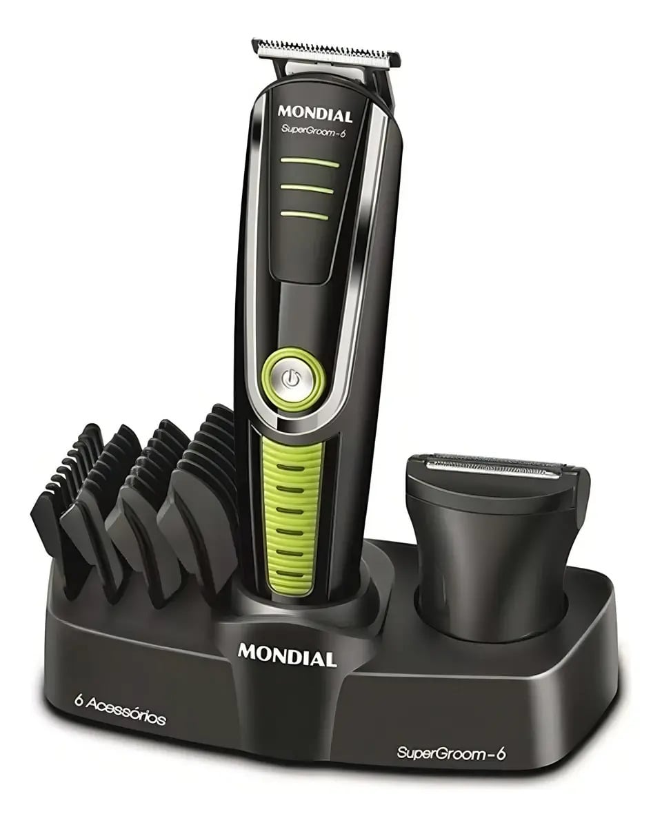 Máquina De Cortar Cabelo 6 Em 1 Barba Pelo Corpo Body Groom Cor Preto — Artefatos para Cabelo