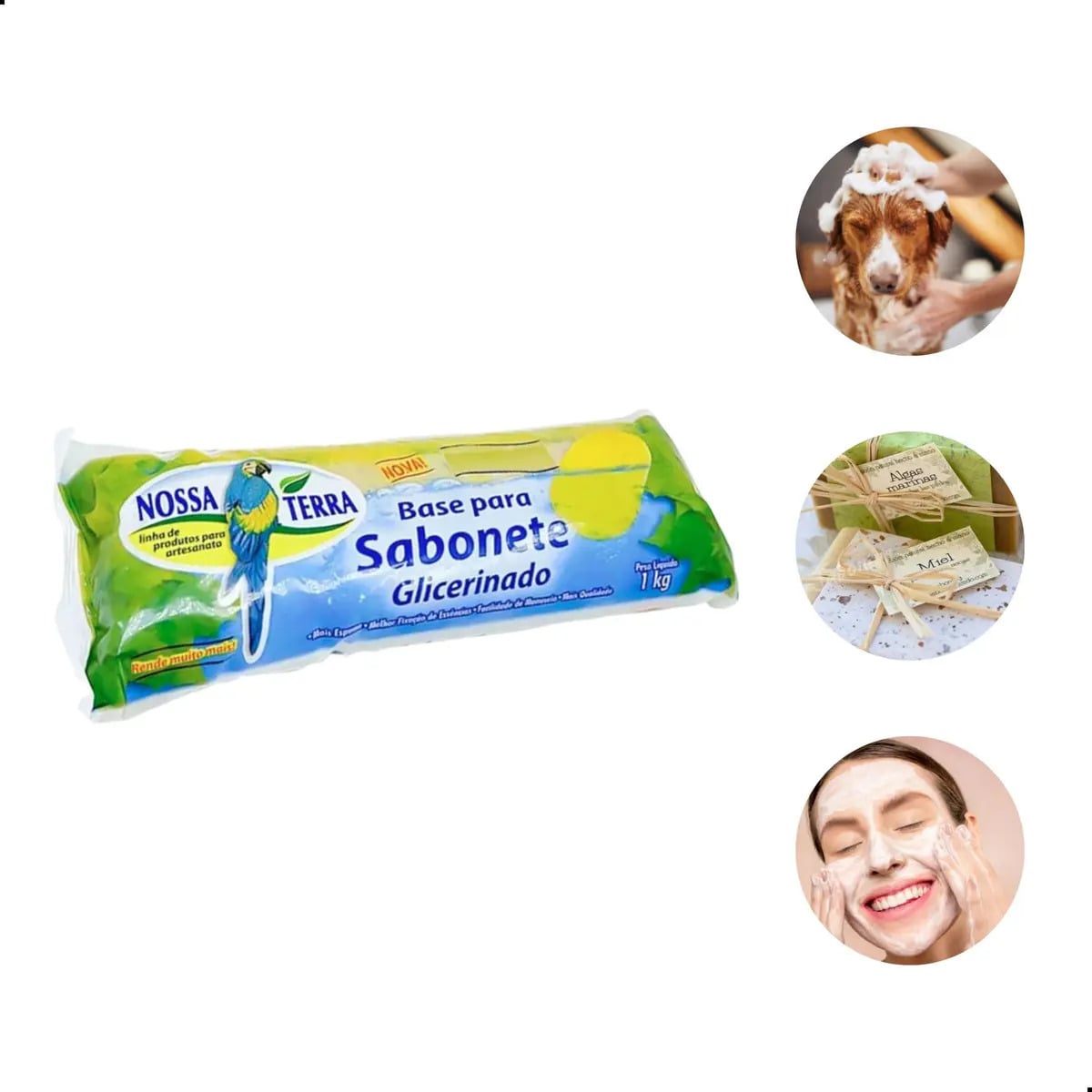 1kg De Base Glicerinada Para Sabonete Transparente Rp — Higiene Pessoal