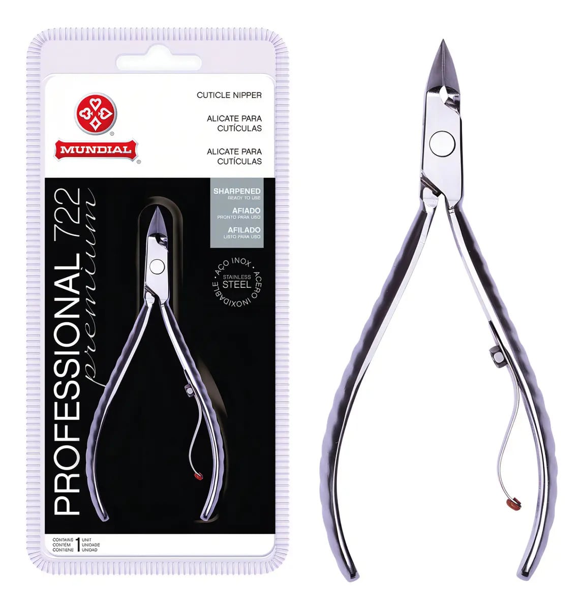 Alicate De Cutícula Professional 722 Mundial Premium Inox — Manicure e Pedicure