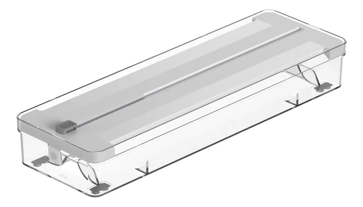 Organizador E Cortador De Rolos Duplo Ou Linha Clear Cor Branco — Cozinha