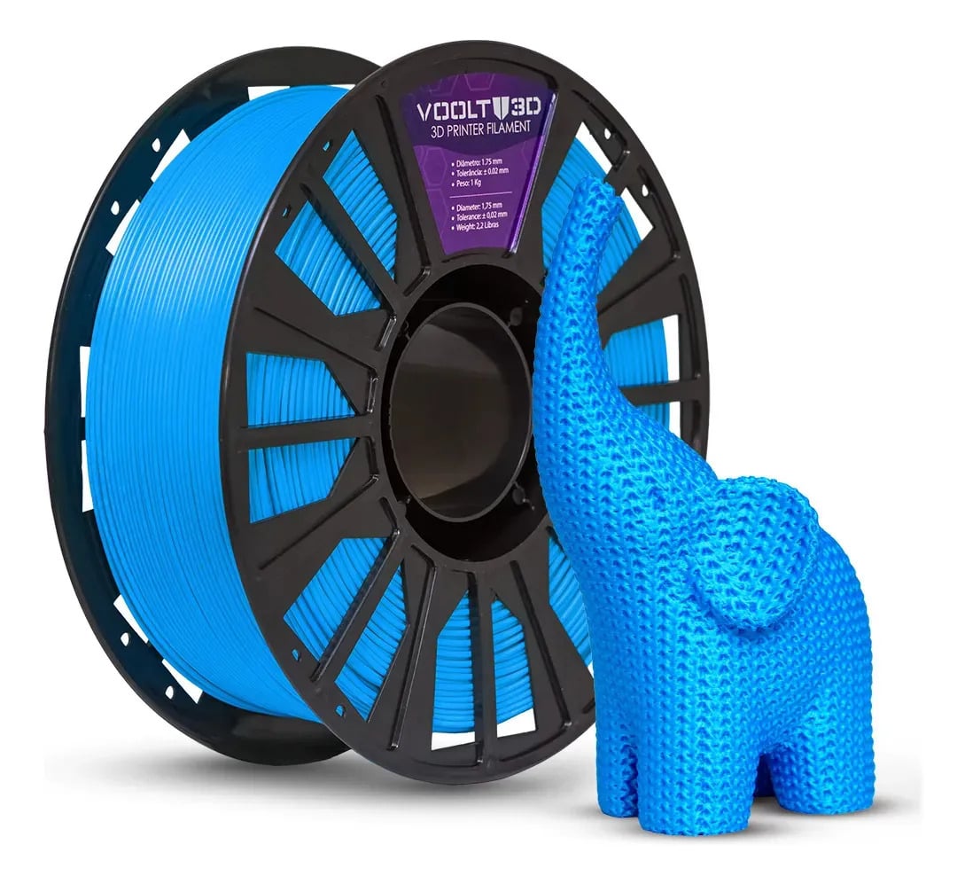 Filamento Azul Premium 1kg Para Imprimir Peças Impressoras 3D Nacional Voolt3D — Impressão