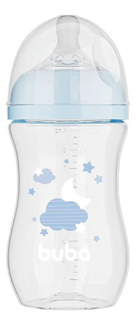 Buba Mamadeira Easy Flow Nuvem 270ml anticólica cor azul — Alimentação e Amamentação