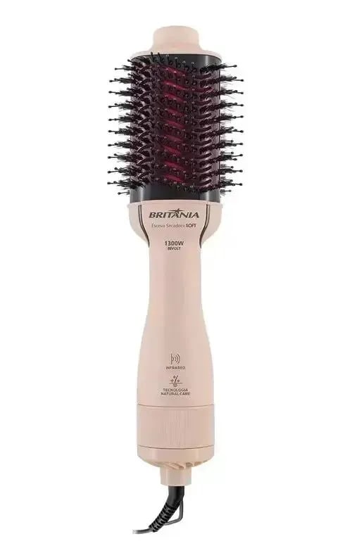 Escova Secadora Britânia Bivolt 1300w Soft Bec07r Original — Artefatos para Cabelo