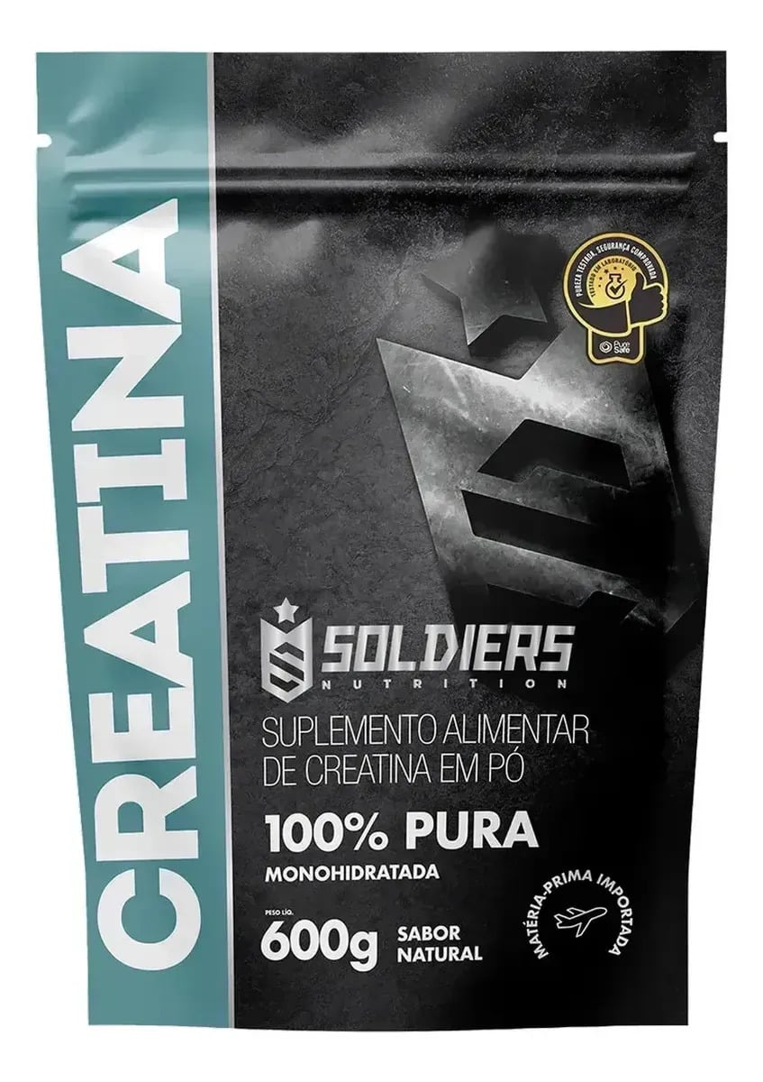 Creatina 600g Suplemento Monohidratada em pó 100% Pura - Soldiers Nutrition — Supplements