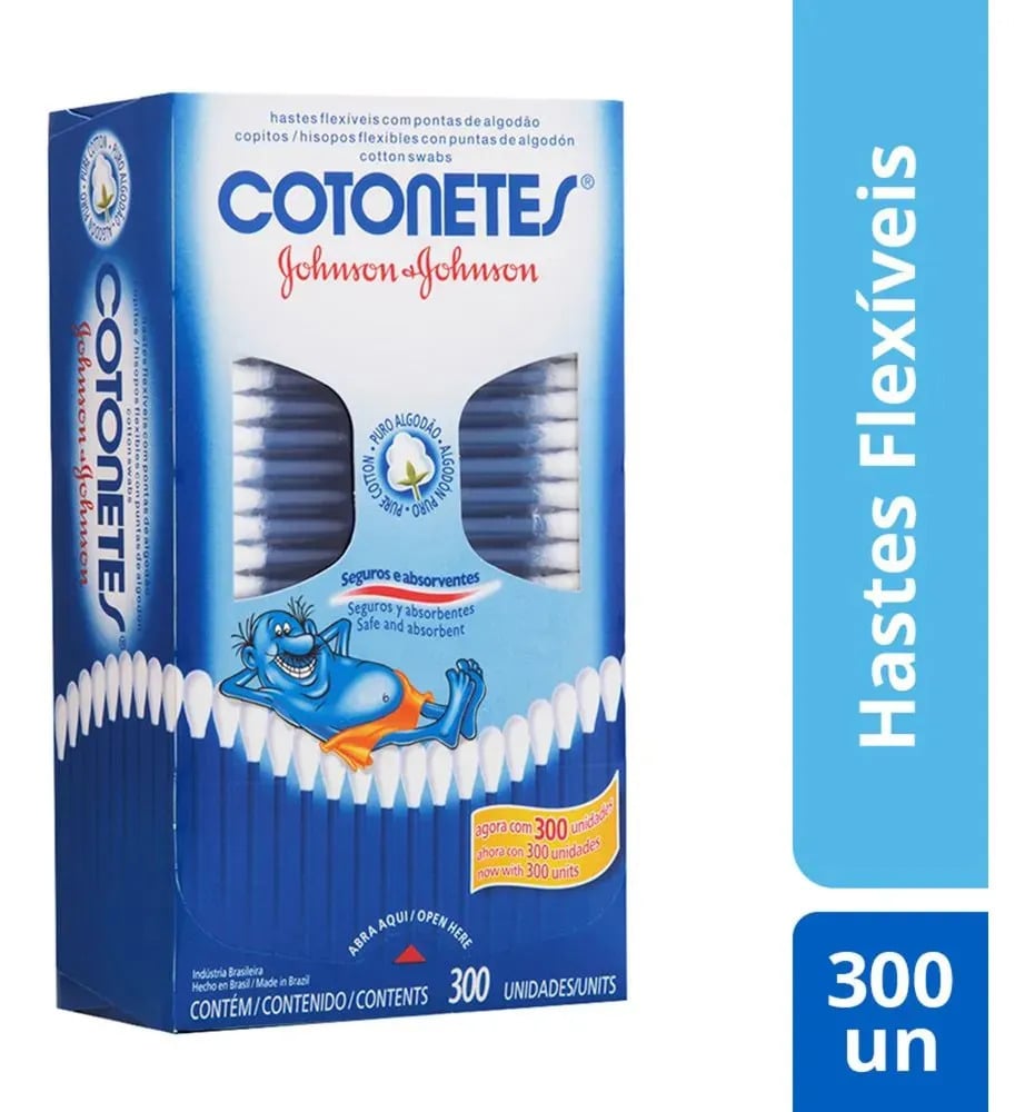 Hastes Flexíveis COTONETES 300 unidades — Higiene Pessoal