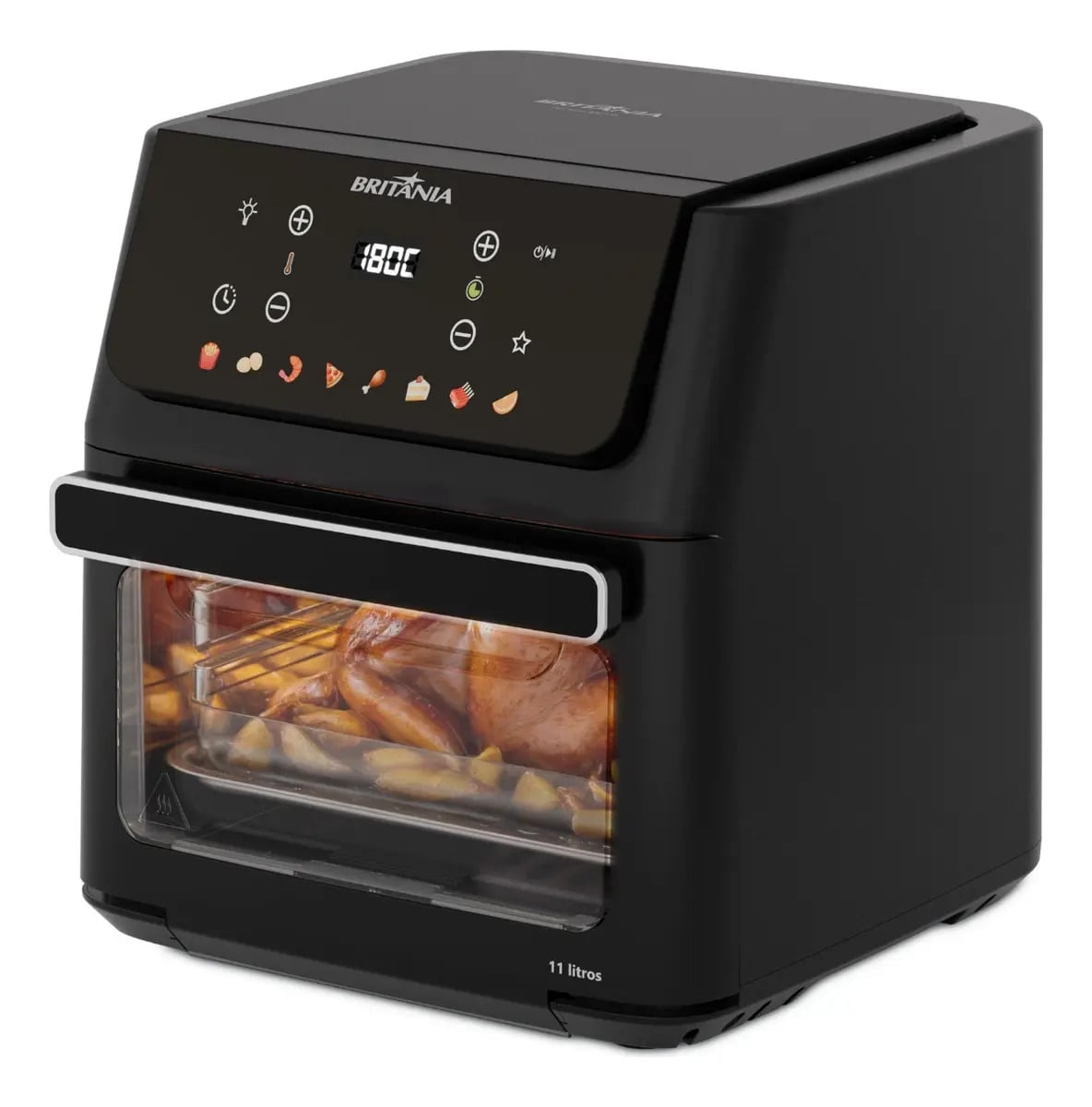 Air Fryer Oven Britânia 11L 8 Funções 1800W Painel Digital BAF11A — Eletros de cozinha