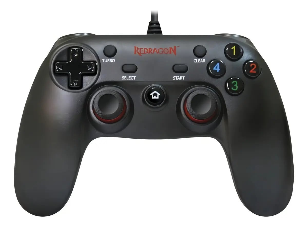 Controle joystick Redragon Saturn G807 preto — Controles para PC e celular