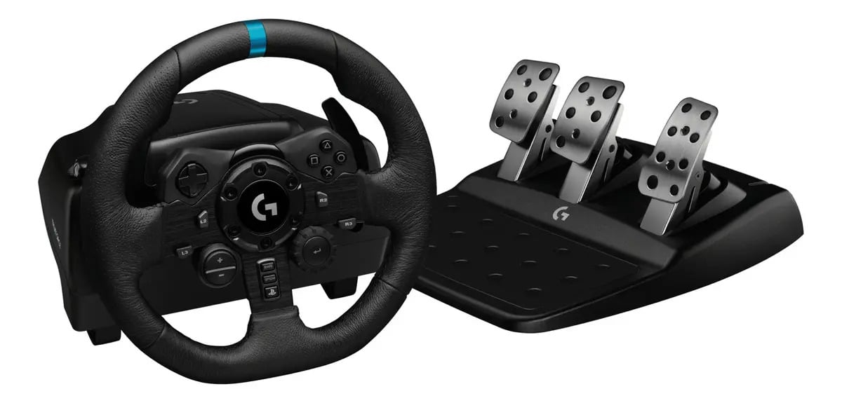 Kit Volante E Pedais G923 Para Ps5 Ps4 E Pc Logitech G Preto — Volantes e pedais