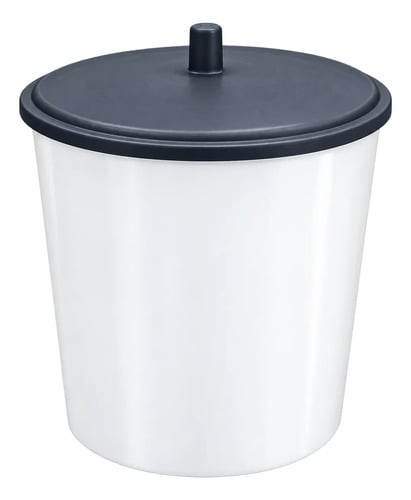 Lixeira 5 Litros Cozinha Escritório Banheiro Tampa Plástico Branco — Cozinha
